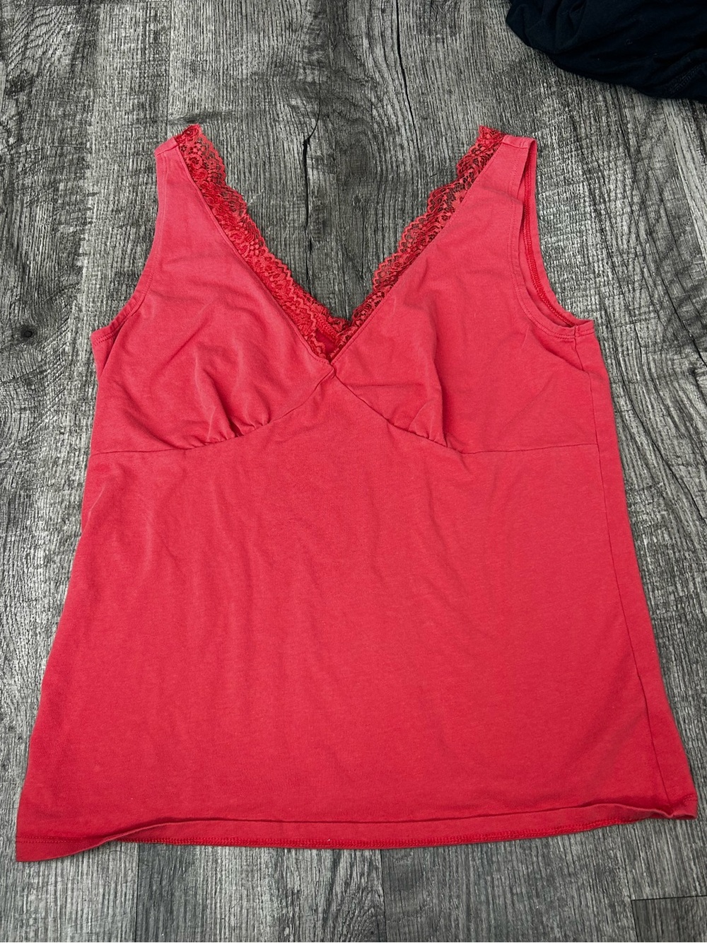 Old Navy Red Lace V-Neck Tank Top